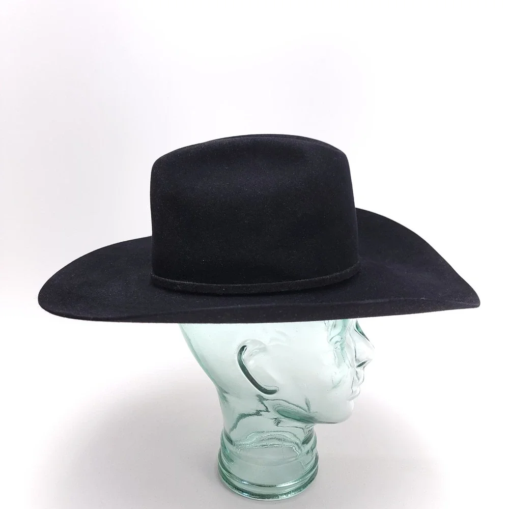 Rodeo King Black 5XXXXX‎ Beaver Quality Felt Cowboy Hat Size 7 Western Cattleman